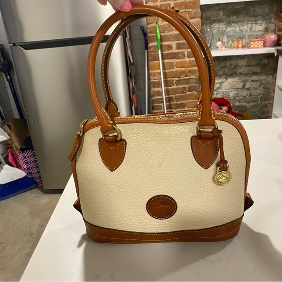 Dooney & Bourke Tan and Cream Satchel, EUC - Picture 2 of 16